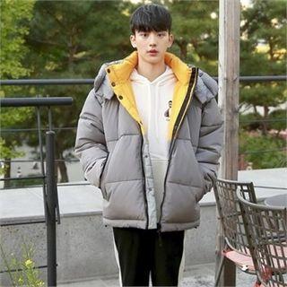 Hooded Two-way Puffer Jacket