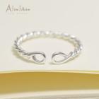 925 Sterling Silver Twist Open Ring
