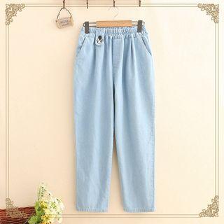 Cow Embroidered Jeans