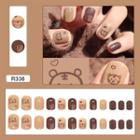 Tiger Faux Nail Tips R336 - Coffee & Brown - One Size