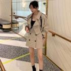 Set: Cropped Double Breasted Jacket + Mini Pencil Skirt
