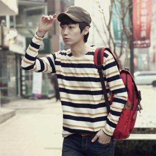 Round-neck Stripe T-shirt