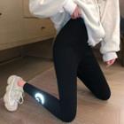 Moon Print Leggings Black - One Size