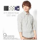 3/4-sleeve Dotted Shirt