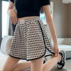 Patterned High Waist Wide Leg Shorts