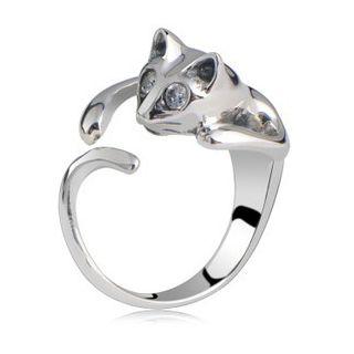 Rhinestone Cat Ring