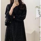 Tie-sleeve Lace Peasant Dress