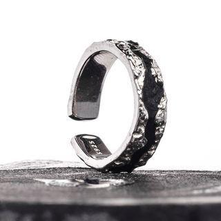 Open Ring Jz6240 - Silver & Black - One Size