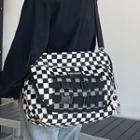 Checkerboard / Plain Messenger Bag
