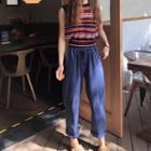 Striped Knitted Tank Top / Drawstring Pants