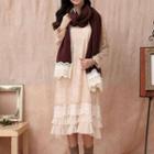 Long-sleeve Lace Layered Dress