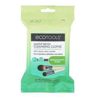 Ecotools - Makeup Brush Cleansing Cloths 25 Cloths Per Packet
