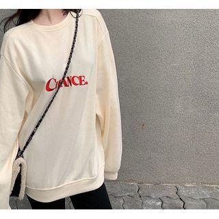 Lettering Sweatshirt Sweatshirt - White - One Size