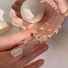Non-matching 925 Sterling Silver Unicorn Earring
