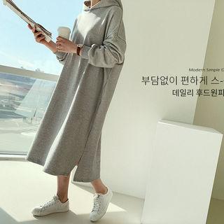 Long Hoodie Dress With Sash