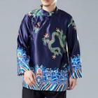 Traditional Chinese Long-sleeve Dragon Print Top