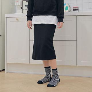 Cotton H-line Long Skirt