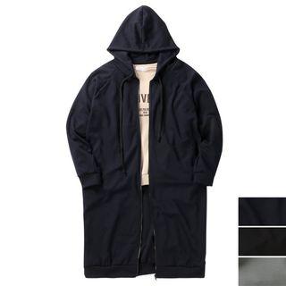 Raglan-sleeve Long Hoodie