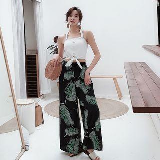 Set: Halter Tankini + Pants