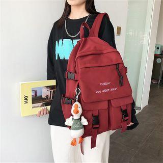 Lettering Snap Buckle Backpack / Bag Charm
