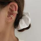 Rhinestone Cuff Earring / Faux Pearl Cuff Earring / Set