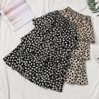 Leopard Print Layered Skirt