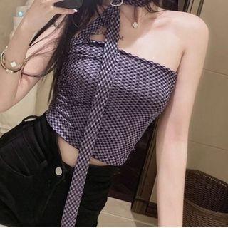 One-shoulder Print Camisole Top