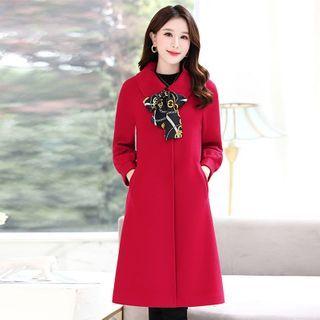 Printed Tie-neck Coat