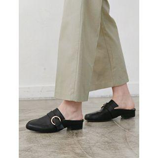 Cutout-back Buckled Loafers