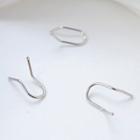 Geometric Alloy Earring 1 Piece - 925silver - One Size