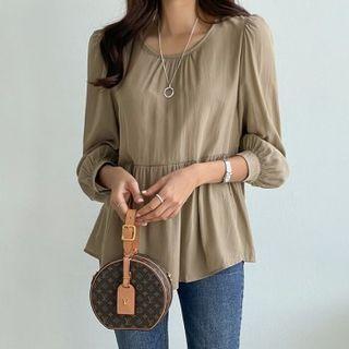 Button-back A-line Blouse