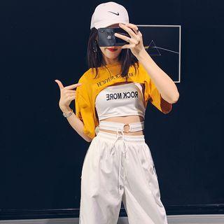 Drop-shoulder Crop Cape Top