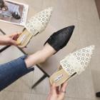 Laser Cut Pointed-toe Mules