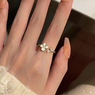 Floral Open Ring Gold - One Size