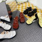 Square-toe Patent Wedge Sandals