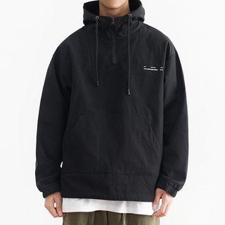 Semi Zip Hooded Pullover
