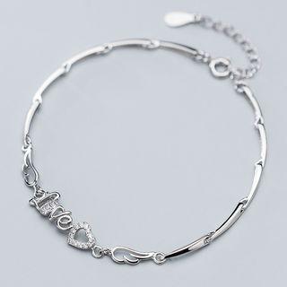 925 Sterling Silver Lettering Bracelet S925 Silver - As Shown In Figure - One Size