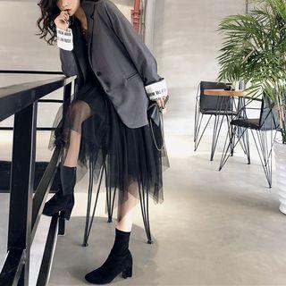 Lettering Loose-fit Blazer