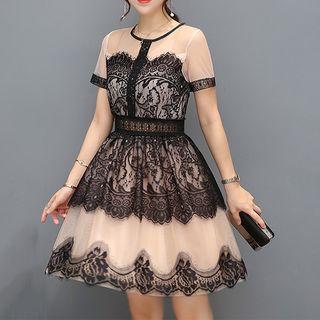 Sleeveless / Short / Long-sleeve Mini A-line Lace Dress