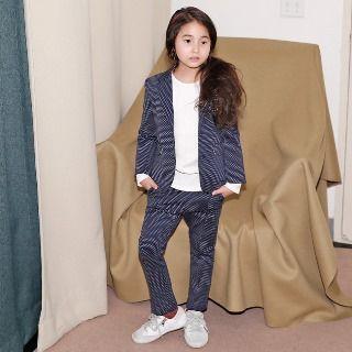 Family Matching Set: Patterned Blazer + Dress Pants