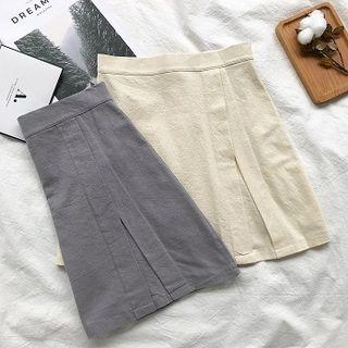 Plain Loose-fit A-line Skirt