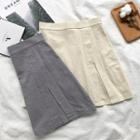 Plain Loose-fit A-line Skirt