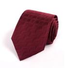 Patterned Silk Neck Tie (8cm) Red - One Size