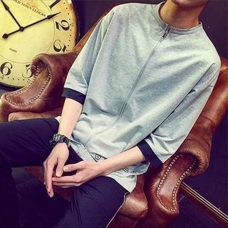 Elbow-sleeve Zip Jacket