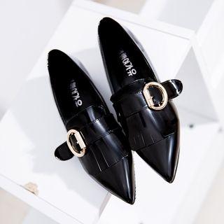 Buckled Fringed Loafers