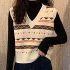 Sweater Vest / Mock-neck Knit Top