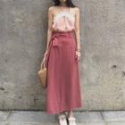 Lace Trim Halter Top / A-line Skirt