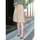 Flared Corduroy Midi Skirt