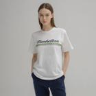 [nefct] Letter-printed T-shirt White - One Size