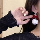 Bobble Drop Earring 1 Pair - Red Ribbon - White - One Size